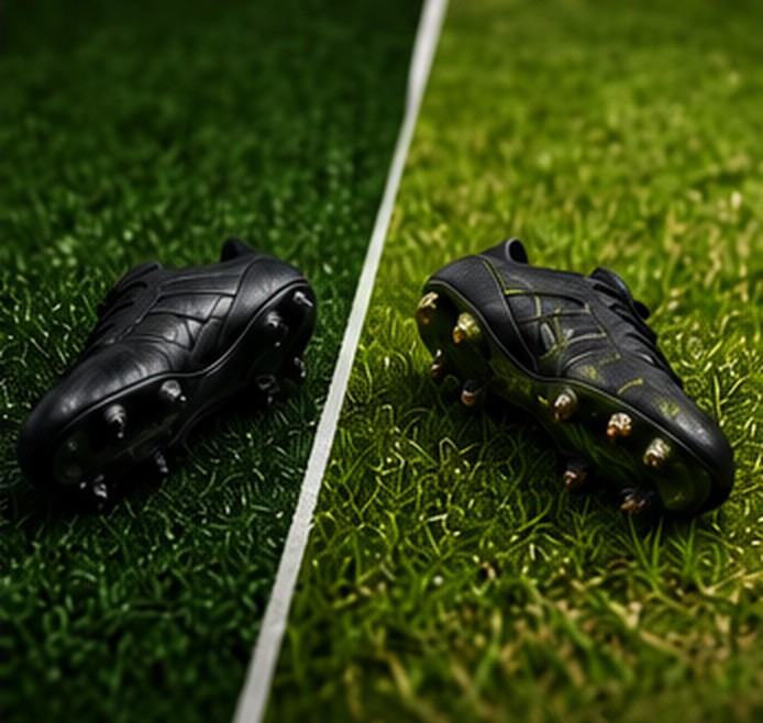 Comparación de botines para pasto sintético y natural sobre el césped